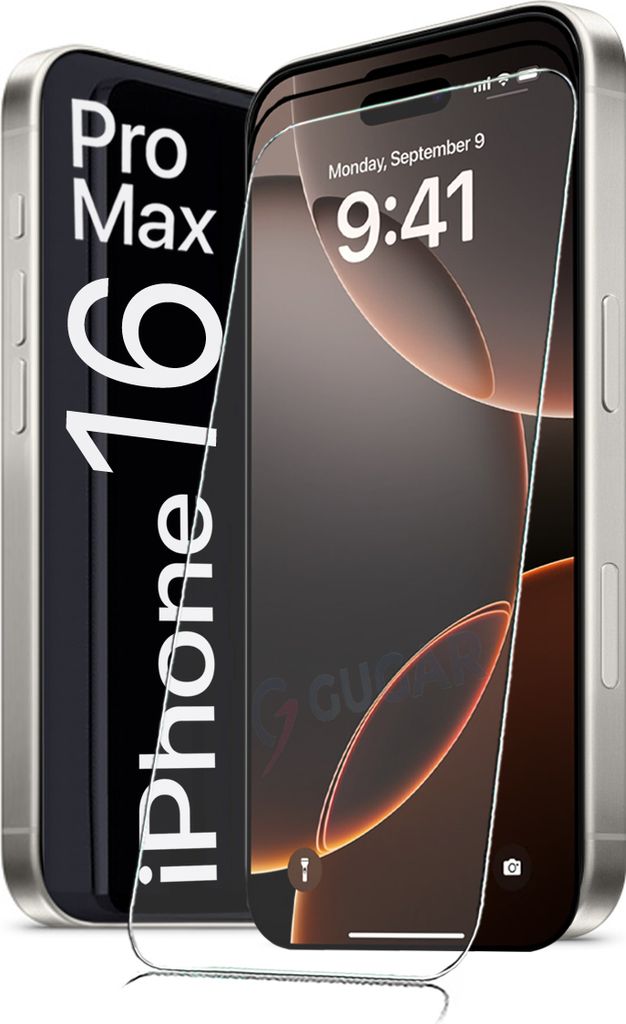 Für iPhone 16 Pro Max ( 6.9" ) - Panzerglas Glasfolie Display Schutz Folie Glas 9H Hart Echt Glas Displayschutzfolie 1 Stück