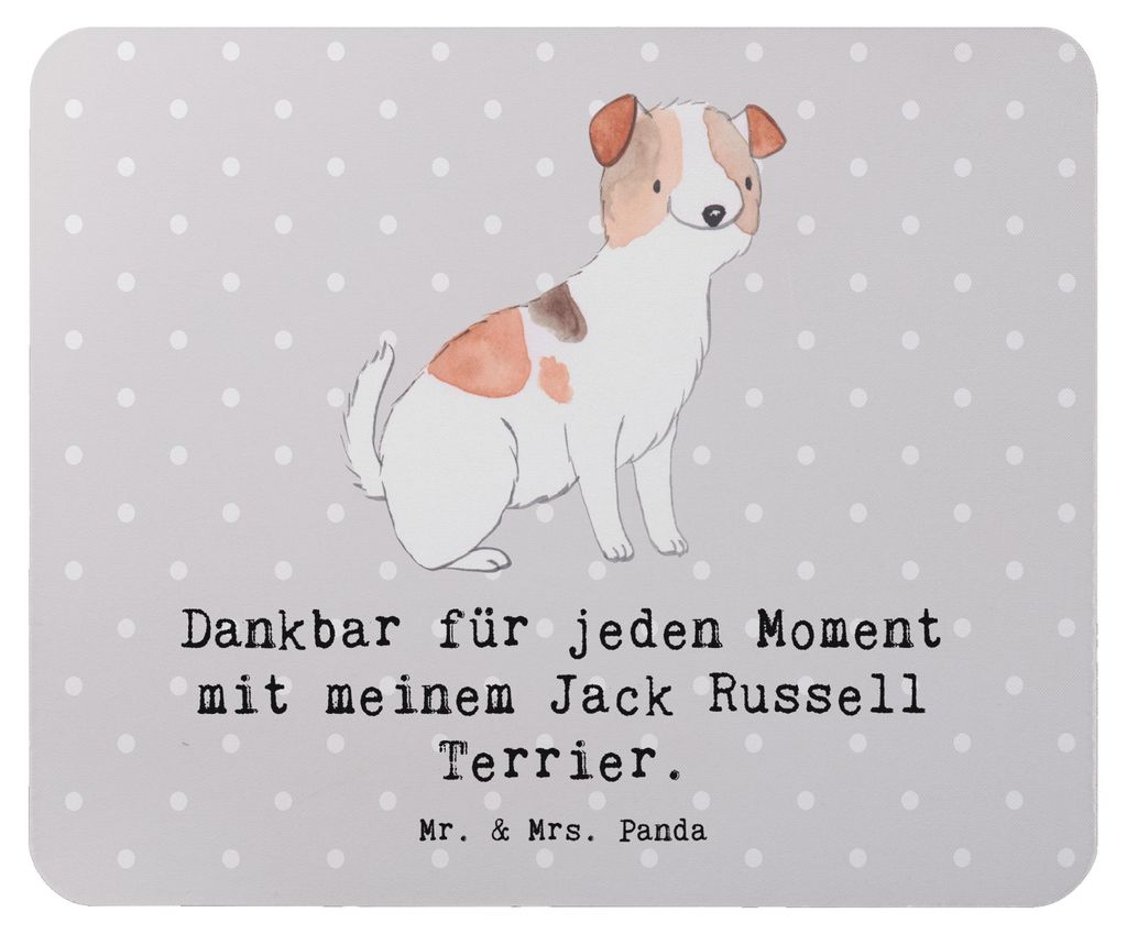 Mr. & Mrs. Panda Mouse Pad Jack Russell Terrier Moment - Grau Pastell - Geschenk, mousematte, mauspad pc, Mousepad, laptop