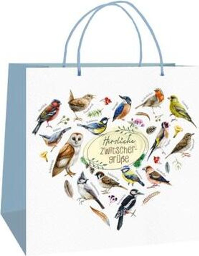 Trötsch Geschenktasche Unsere Vogelwelt Herzliche Zwitschergrüße