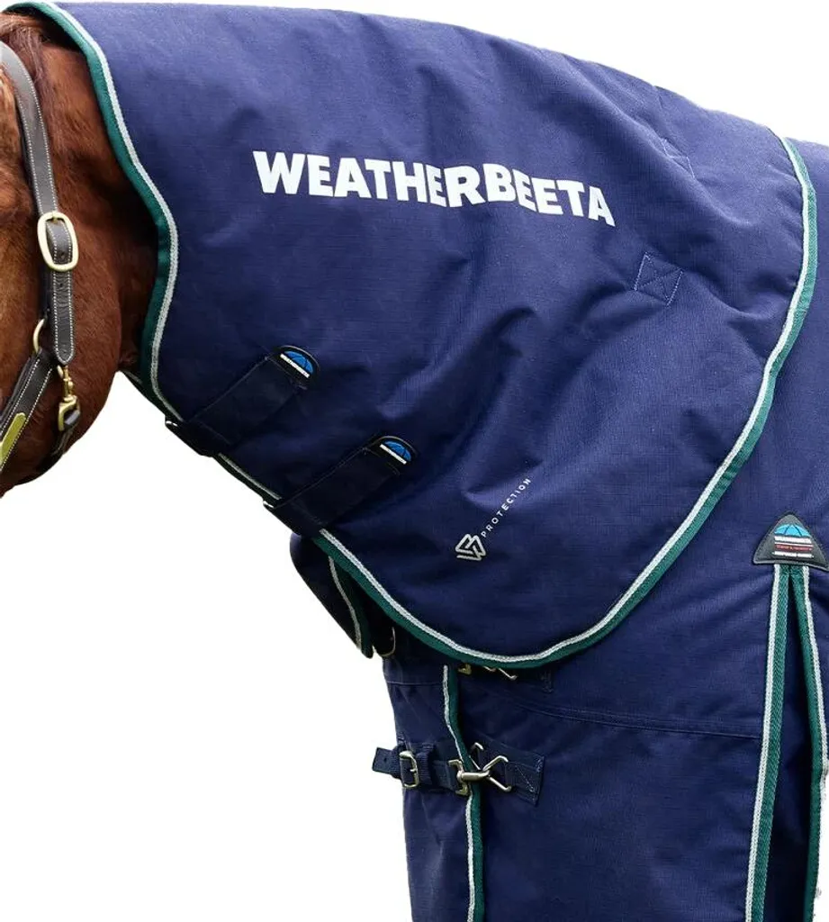 Couvre-cou poney Weatherbeeta 100g Marine pour protection thermique