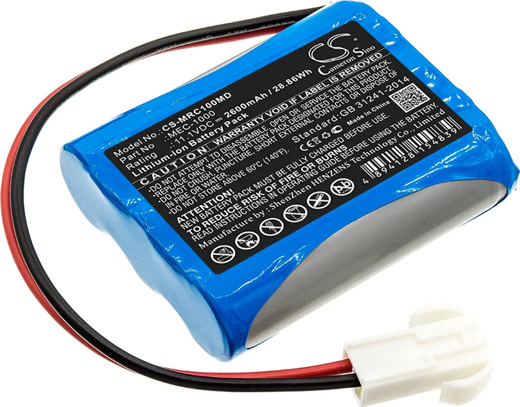 Batterie TECHTEK compatible Mindray MEC-1000 pour moniteur