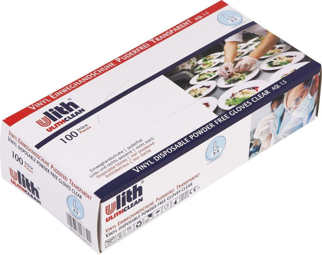 Ulith 816.732 (ODER 816.832) 100er Einweghandschuhe Vinyl L Image du produit 