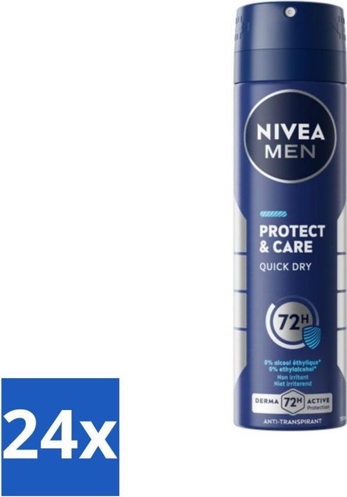 NIVEA Men Deodorant Spray Protect & Care 150 ml - Vorteilspack - 24 Stücke