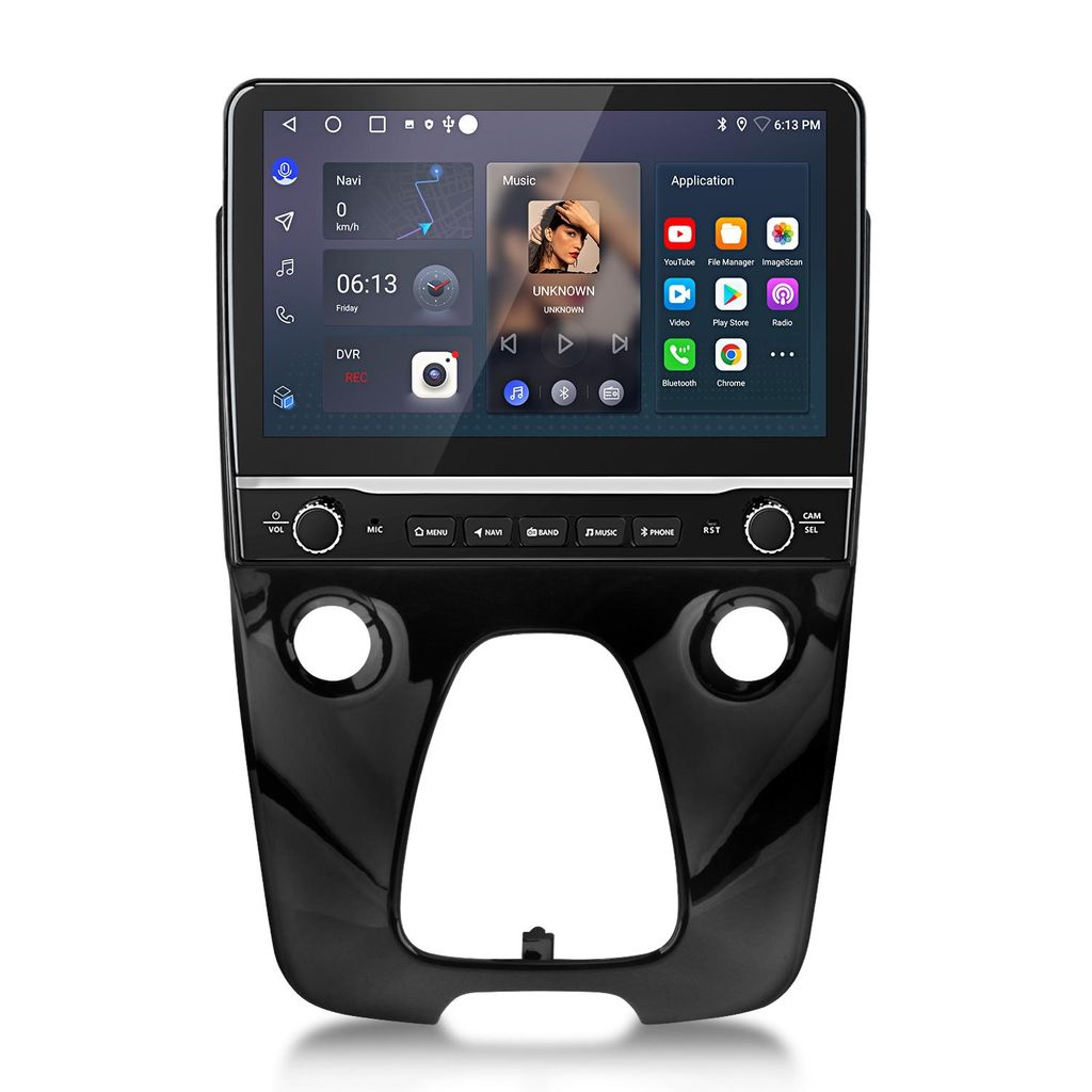 Hexinex Android 15 Auto Radio Multimedia Player für Toyota Aygo 2015 / Citroen C1 / Peugeot 108 64GB, 4‐Kern, WLAN, Wireless CarPlay Android Auto