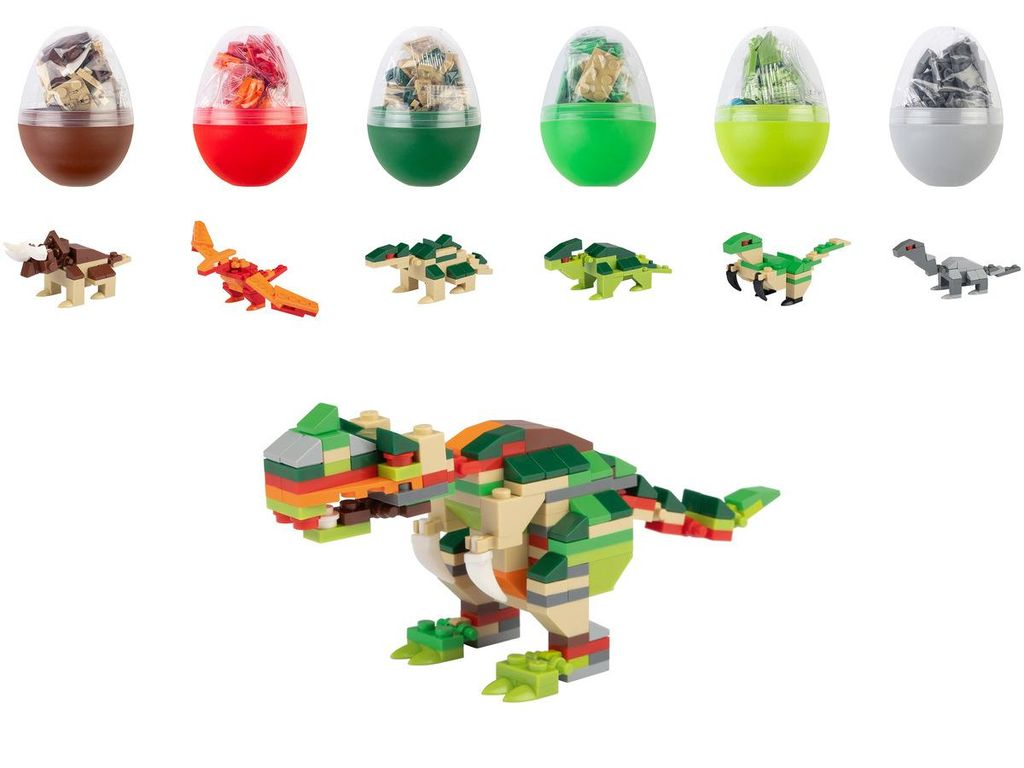 6 Eier Clippysaurier Clippys Dinosaurier Klemmbausteine Produktbild 