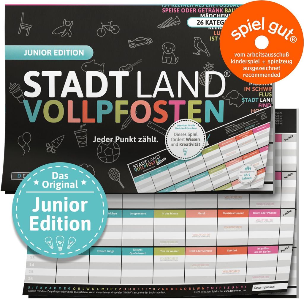 Stadt Land® Vollpfosten - Junior Edition - Liczy się każdy Zdjęcie produktu 