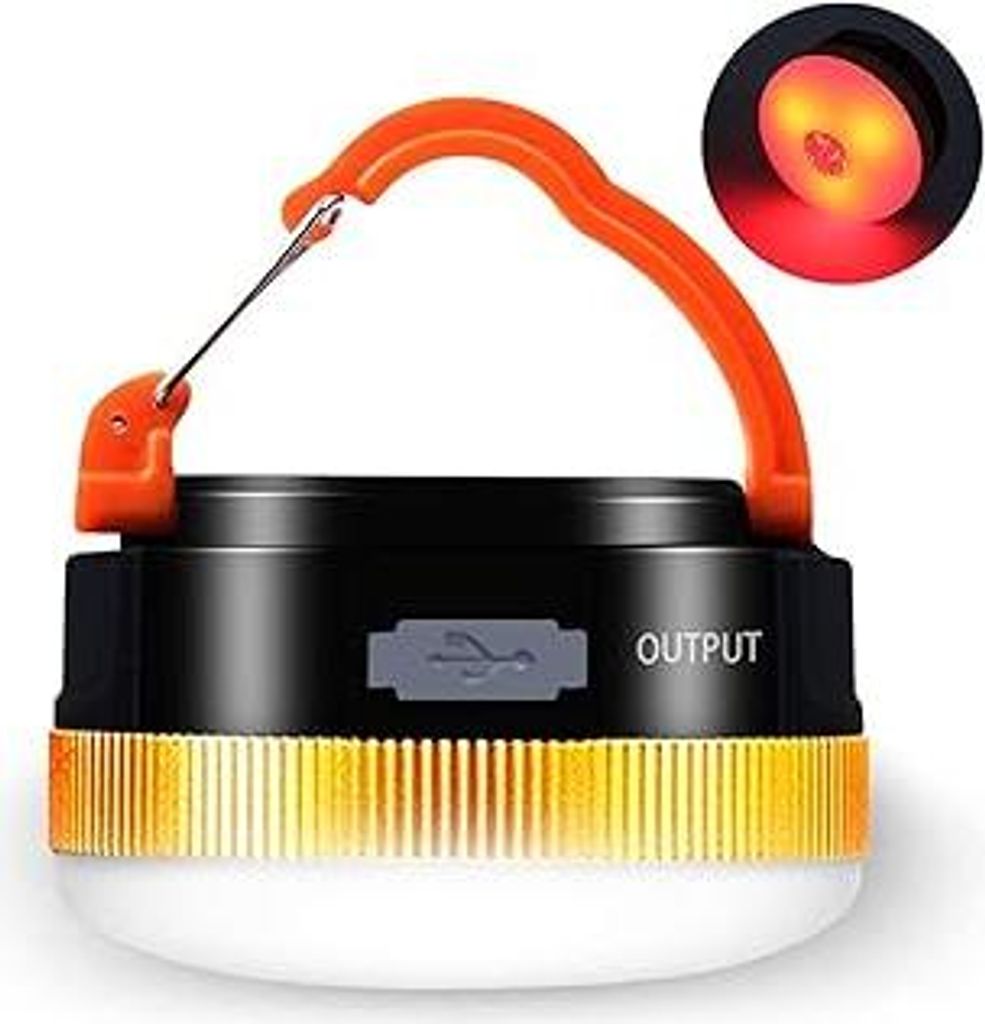 Karrong Campinglampe LED USB Wiederaufladbare, Mini Magnet Camping Laterne Campingleuchte, 4 Modi SOS Wasserdicht Tragbar Camping Lampe Zeltlampe f...