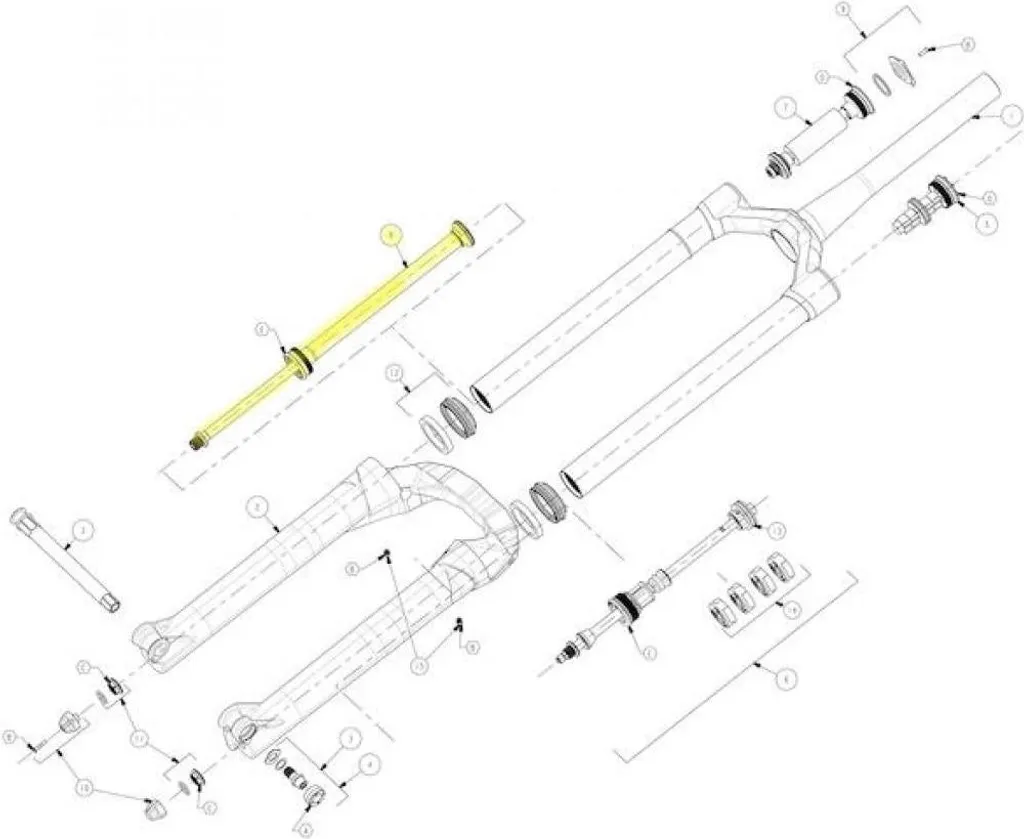 Réglage de suspension pour Manitou Mattoc Expert 27,5/29" - Tige Noire