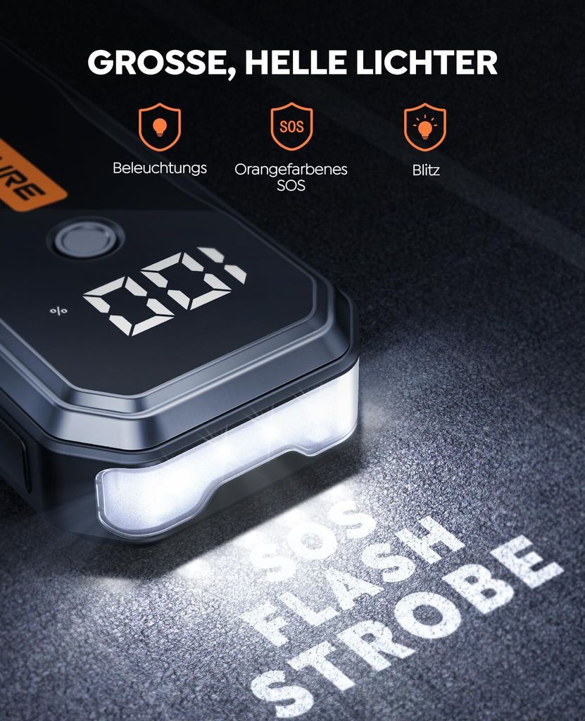 Powerbank do rozruchu samochodowego BuTure, prąd szczytowy Zdjęcie produktu 4