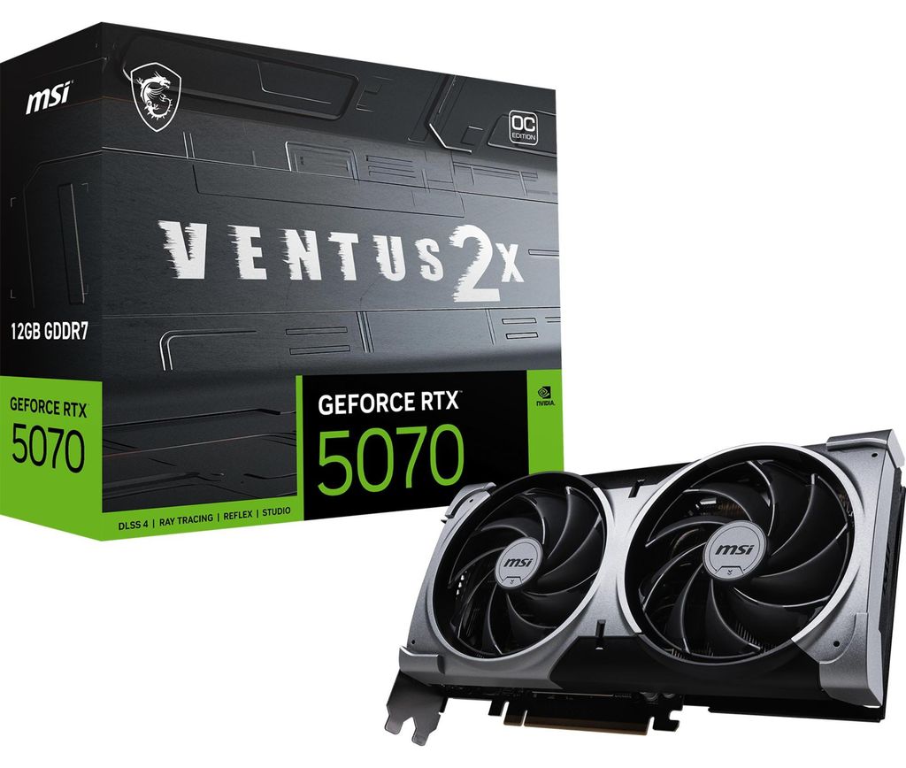 VGA MSI GeForce® RTX 5070 12GB VENTUS 2X OC Zdjęcie produktu 