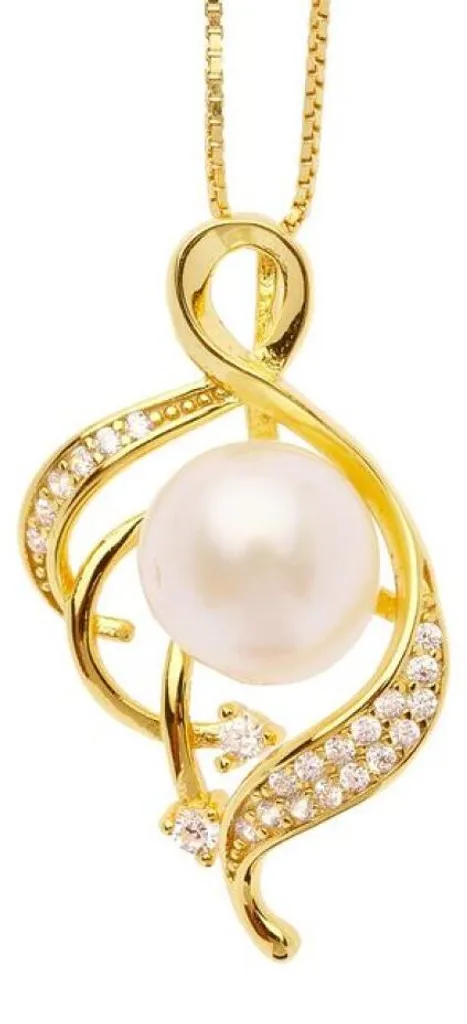 Collier perle d'ivoire et argent plaqué or pour mariage et soirées