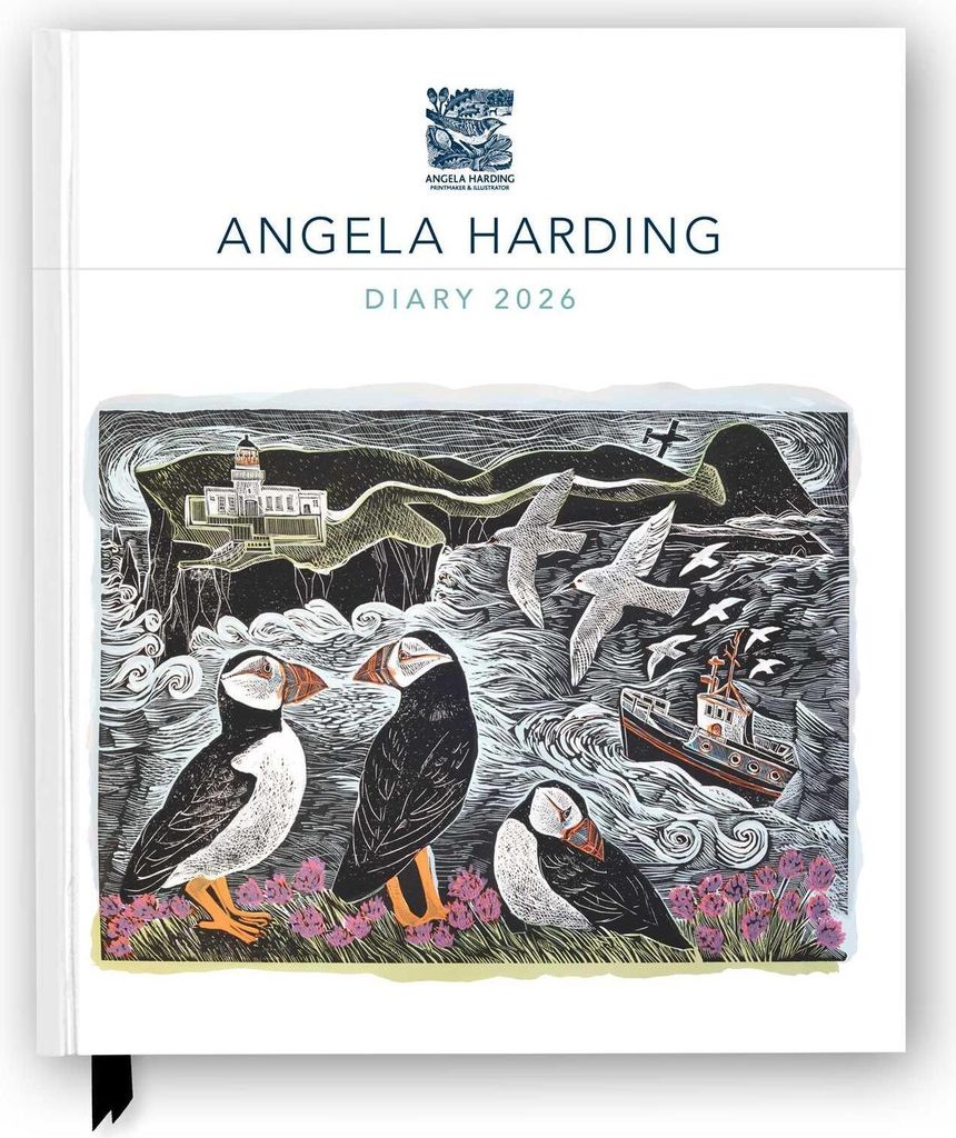 Angela Harding 2026 Desk Diary Planner - Week to View, Illus