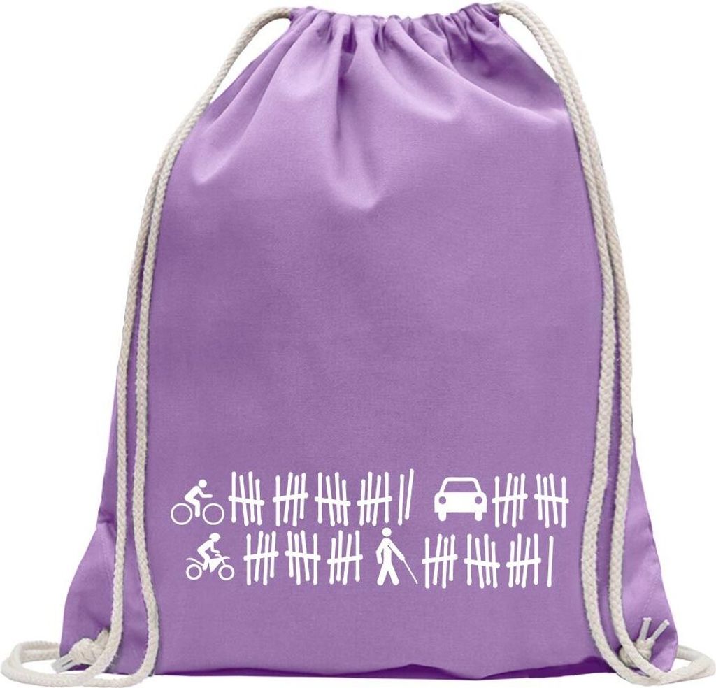 Kiwistar - Turnbeutel - lavendel - Opferliste - Fun Rucksack Sport Beutel Gymsack Baumwolle mit Ziehgurt