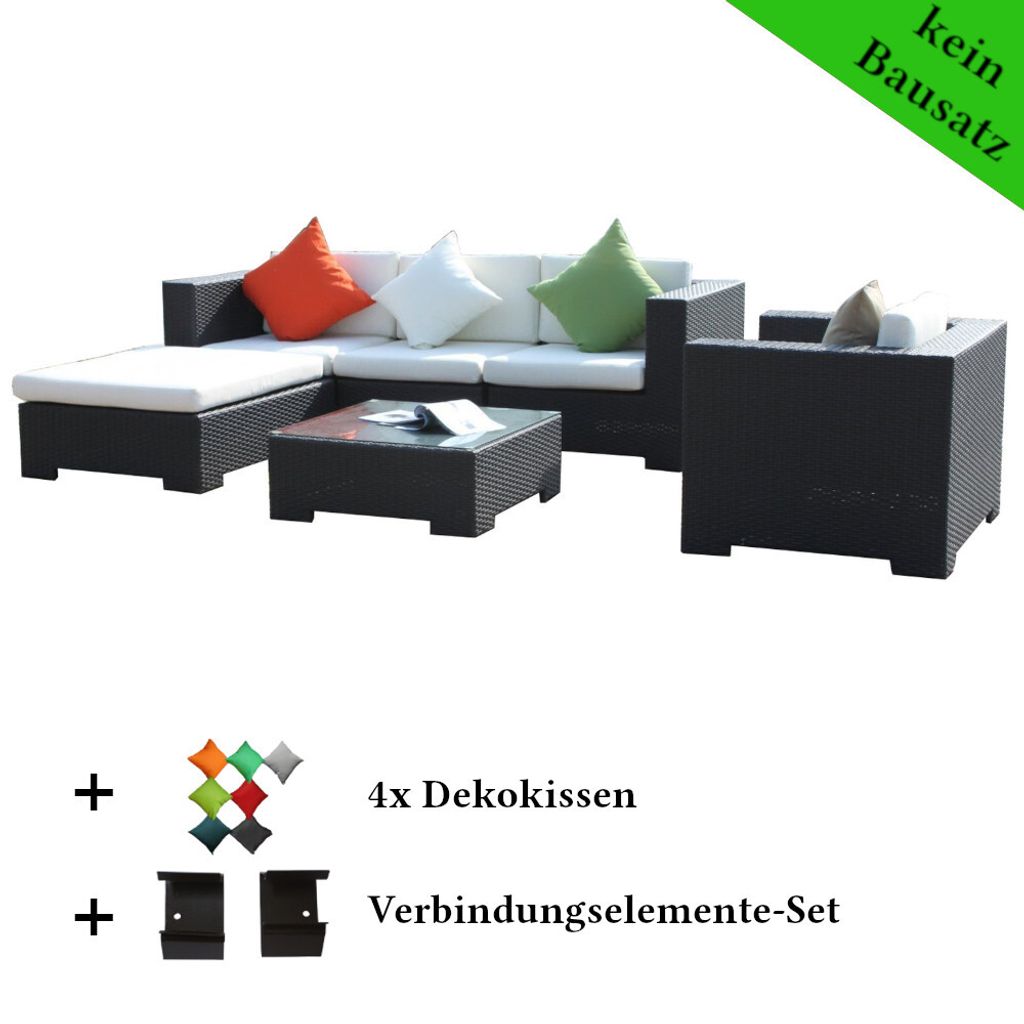 Poly Rattan Gartenmöbel Georgia Garten Möbel Set Lounge Gartenlounge Sitzgruppe Garnitur