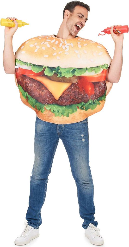 Costume da hamburger divertente unisex colorato - taglia Immagine del prodotto 