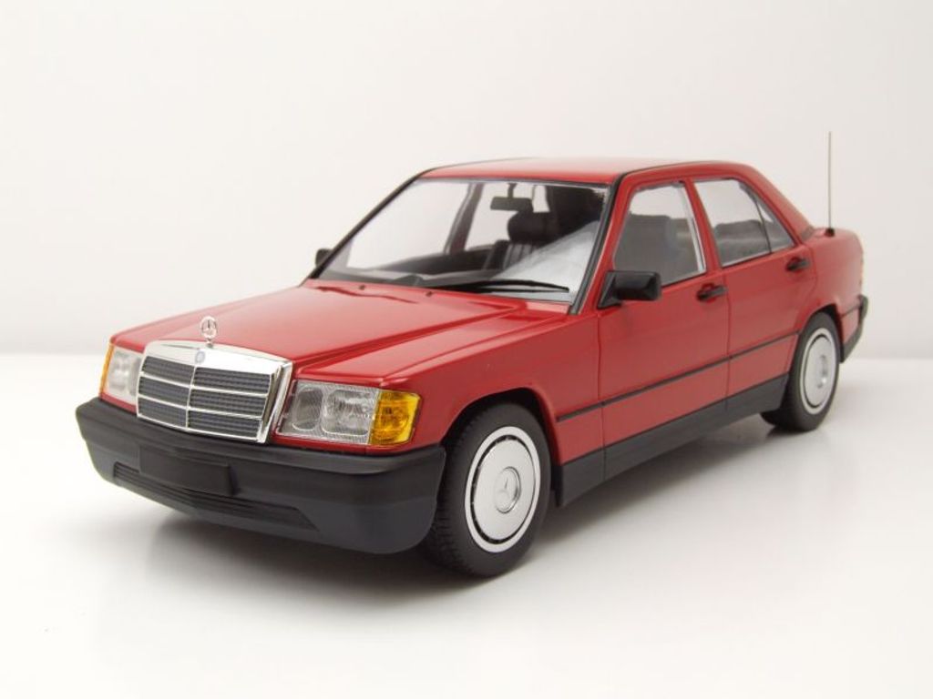 Mercedes 190E W201 1982 rot Modellauto 1:18 Minichamps Produktbild 