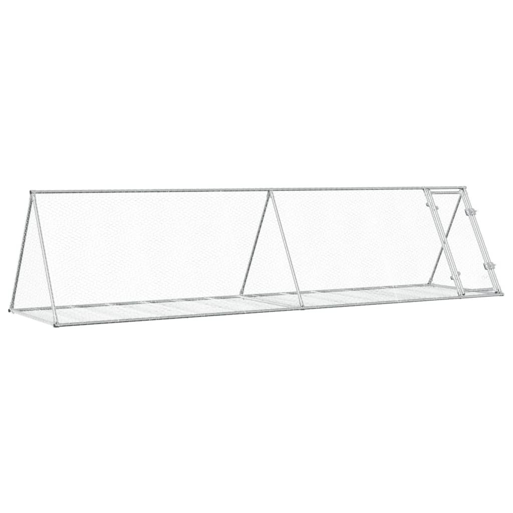 Hasenstall Silbern 400x105x91 cm Verzinkter Stahl