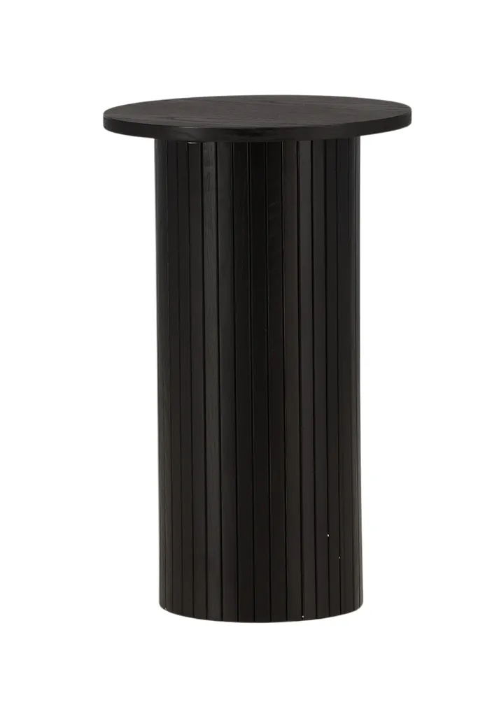 Petite table basse ronde Bianca noire 40cm pour salon design
