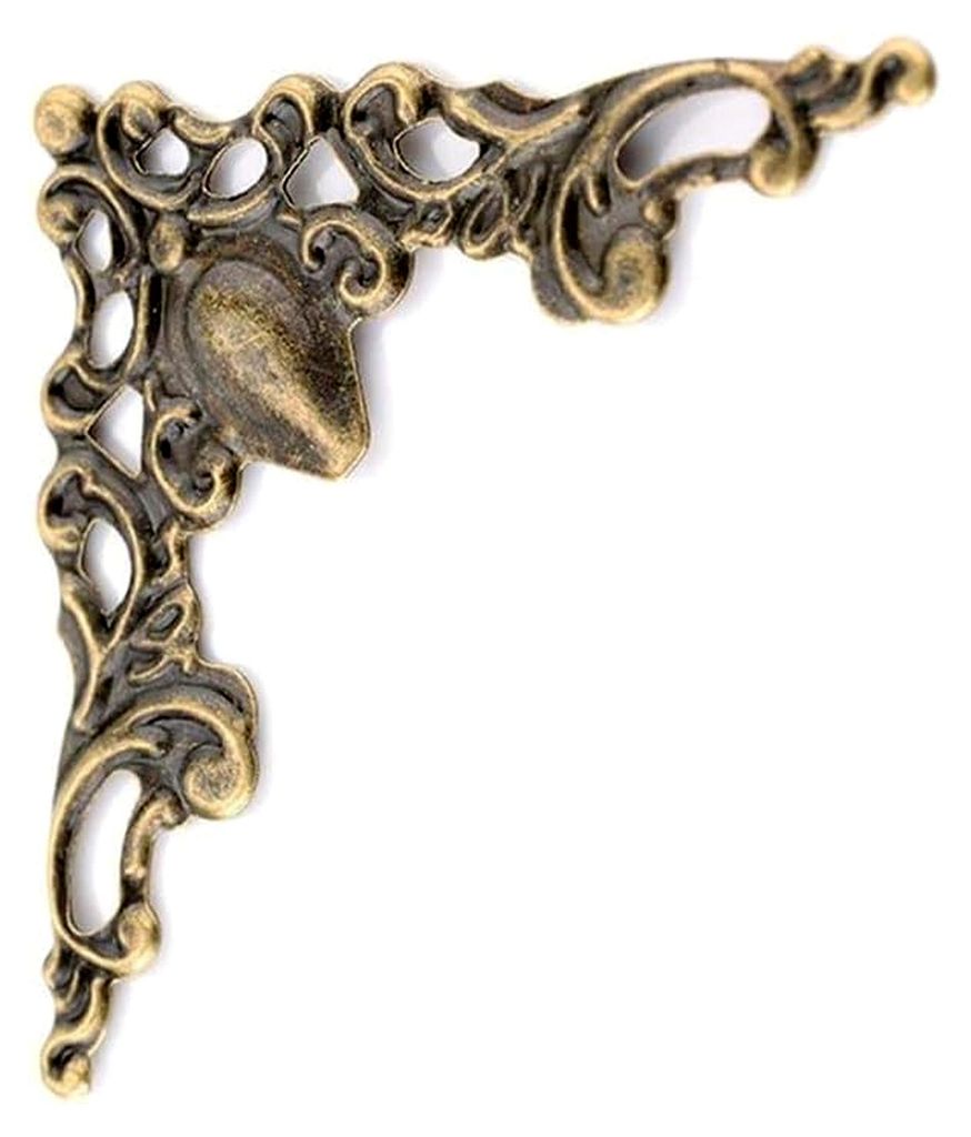30 Stück dekorative Eckenschützer in Antik-Bronze für Scrapbooking und Bastelprojekte