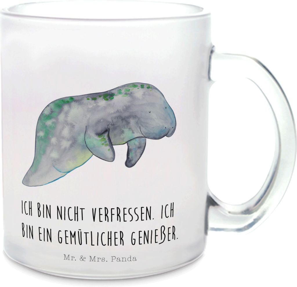Mr. & Mrs. Panda Pott Seekuh Chillen - Transparent - Geschenk, Abnehmen, Teetasse, Zucker, Haferl, Tee Tasse, Häferl, Meer, Diät, Essen, Süßigk...