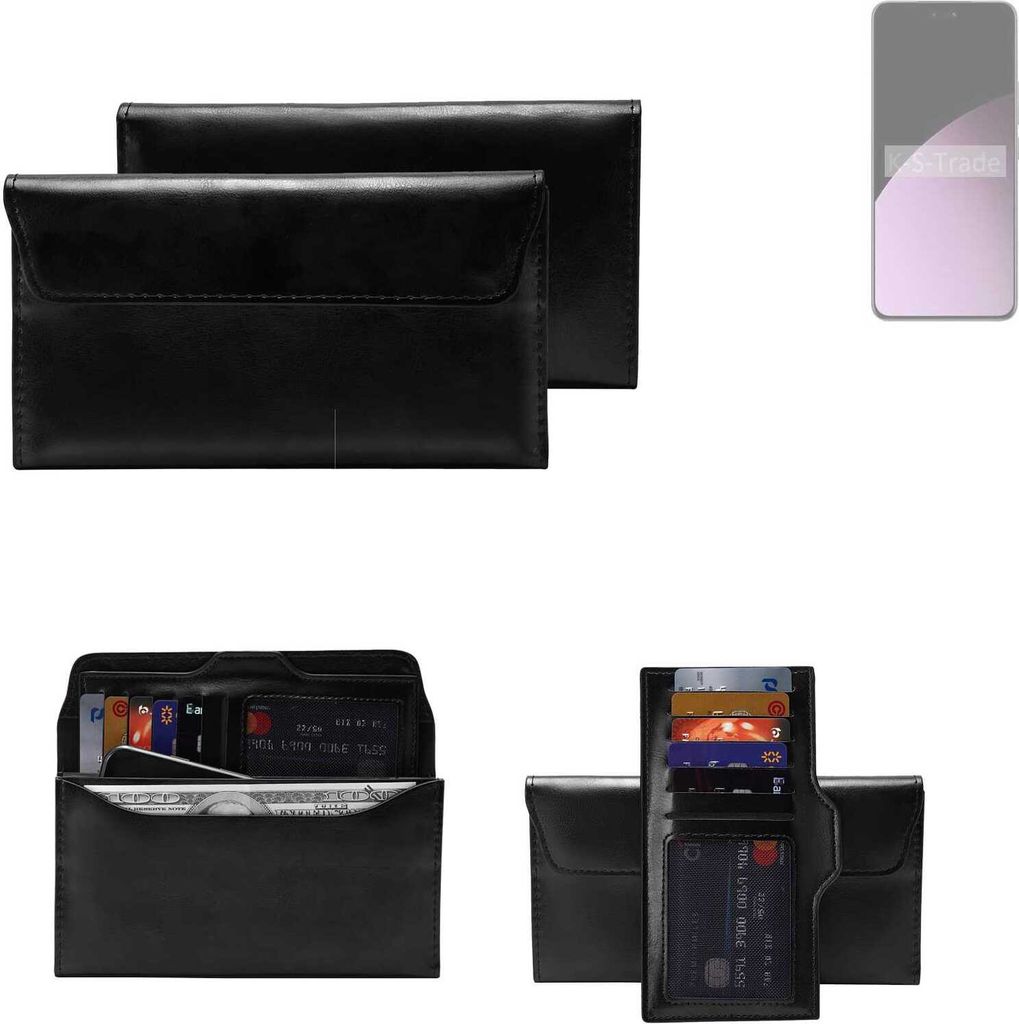 K-S-Trade Handy Hülle kompatibel mit Xiaomi Civi 4 Pro Schutz Hülle Tasche Schutz Case Handytasche Kunstleder schwarz, 1x