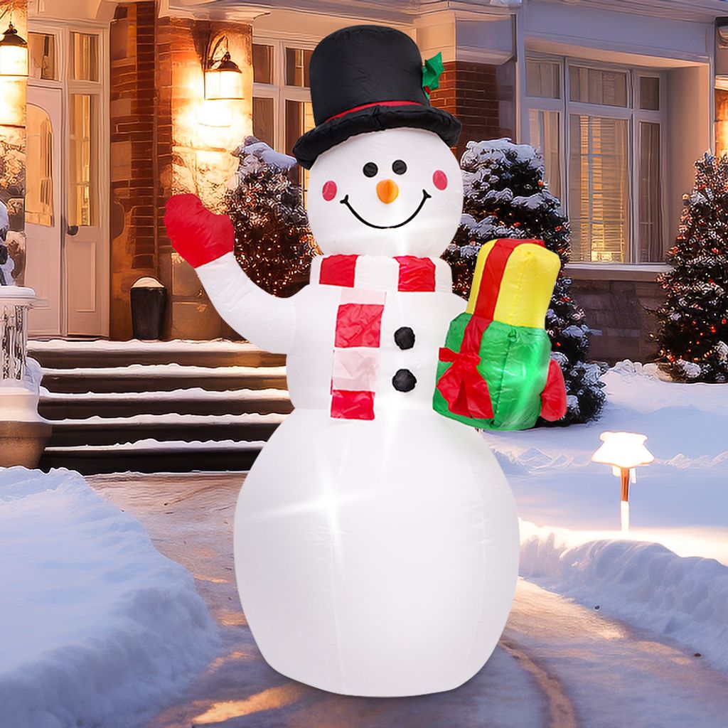 Aufblasbarer Schneemann,180cm Aufblasbares Weihnachten Produktbild 