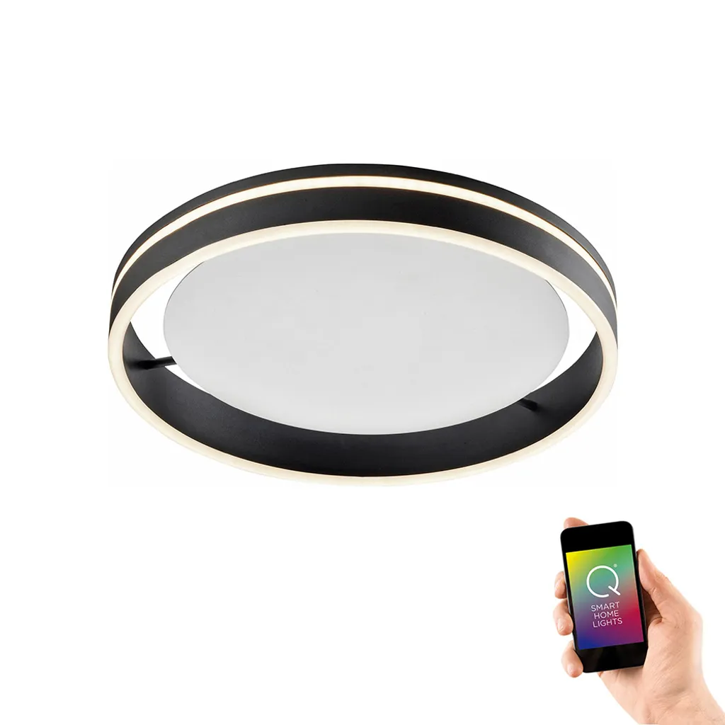 Luminaire Intelligent Q-VITO Anthracite 28W avec Variation de Couleur
