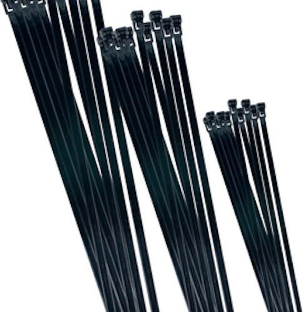 75 Kabelbinder-Set schwarz