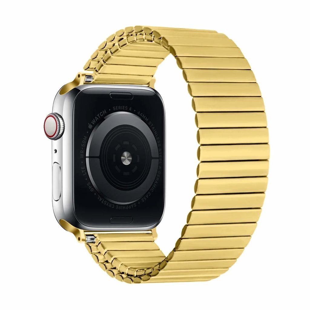 Strap-it Apple Watch 8 Stahl-Stretchband (Gold)
