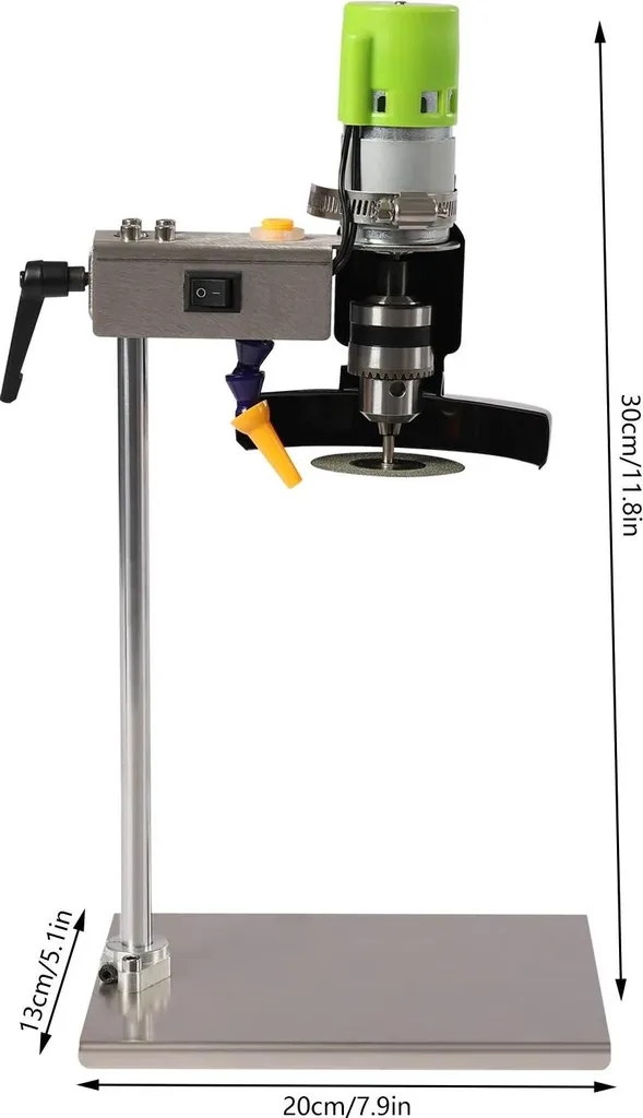 Coupe-bouteille électrique 2000-6000 tr/min en acier argent et vert - 3
