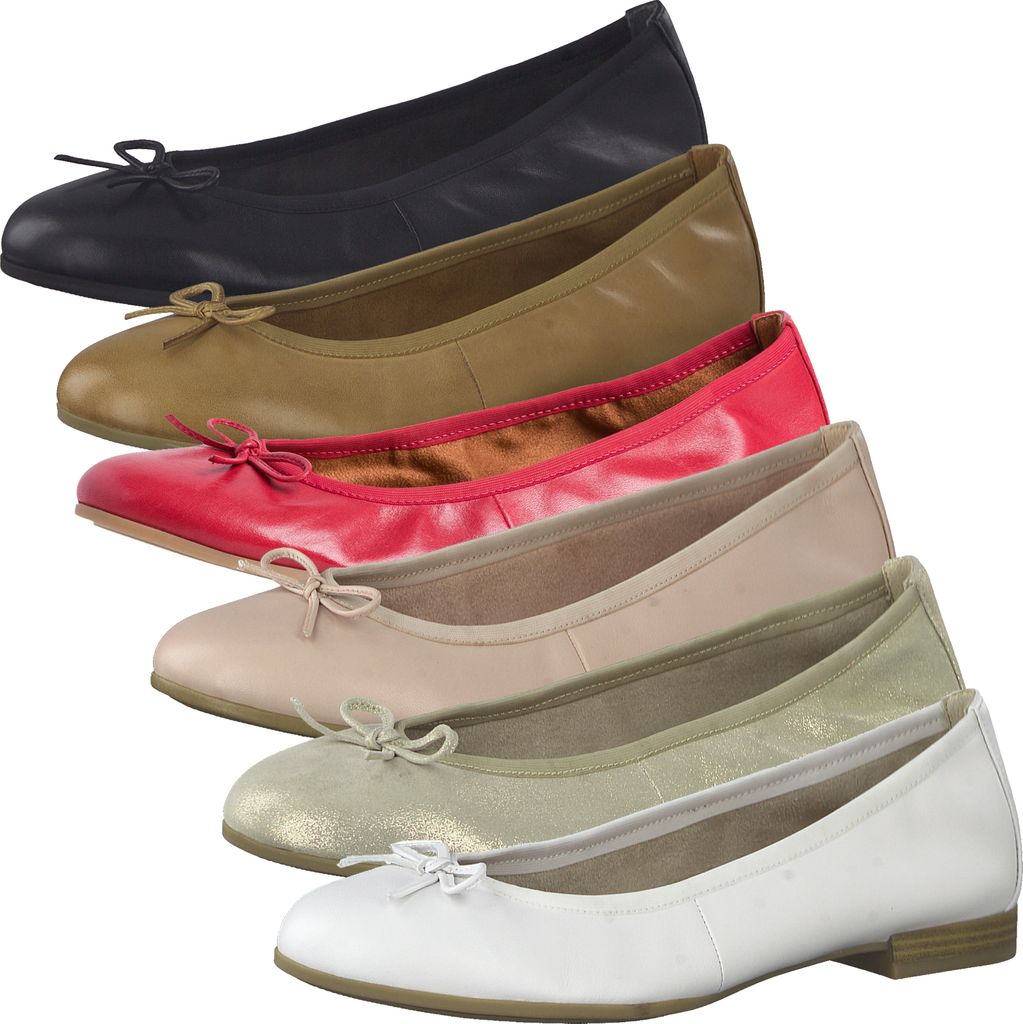 Tamaris Damen Schuhe Ballerinas Leder 1-22116-28, Größe:37 EU, Farbe:Braun