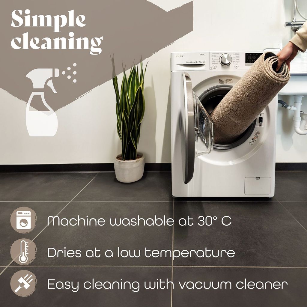 TT Home Teppich Wohnzimmer Kurzflor Anti-Rutsch Rückseite Produktbild 5