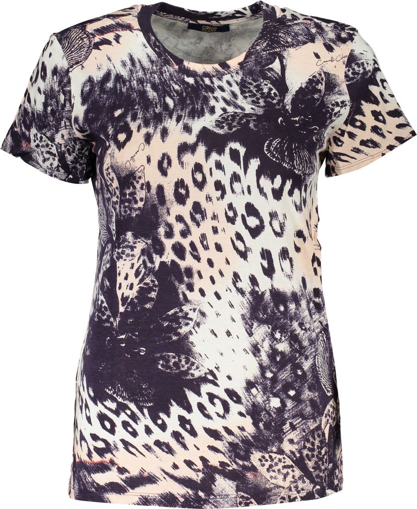Cavalli Class Leopardenschmetterling TShirt : Größe - XS Größe: XS