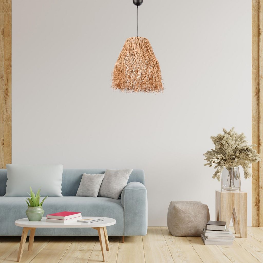 Opviq, Fringe- FringeFLH, Natürlich, Kronleuchter, Metallkörper