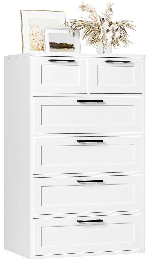 Commode à 6 tiroirs - Grande commode en bois - Buffet - Image du produit 