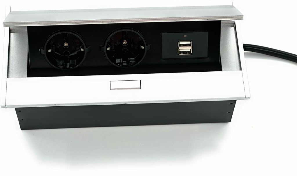 THEBO Steckdosenelement Alfrik11 USB , Aluminium