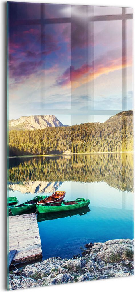 Designer Glasbild - Wandbild - Glas Bild - 60x120 cm - Flusslandschaft
