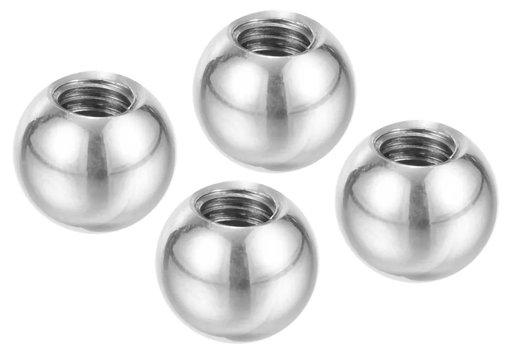 Écrou à billes M5x10 mm en acier inoxydable 304 lot de 4 argenté