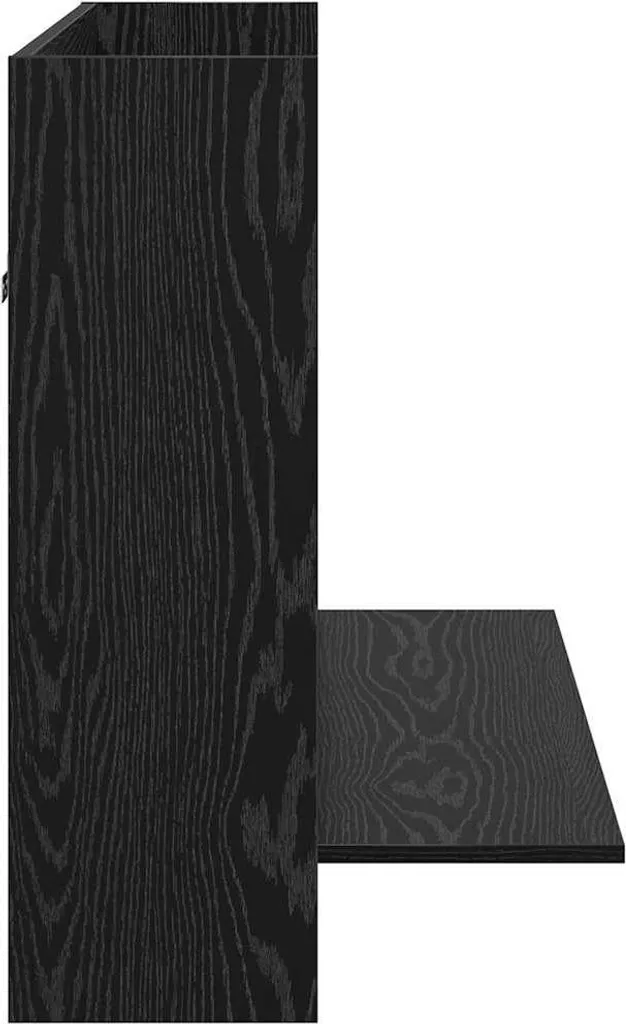 SYFAX™ Scrivania a parete con lo scaffale Rovere nero 105 x 48 x 75 cm - 6