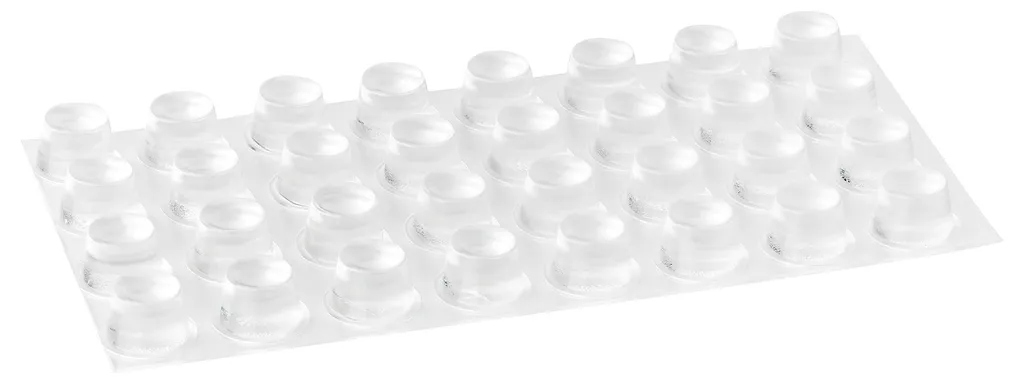 Tampons amortisseurs élastiques 16,5 mm adhésifs et transparents