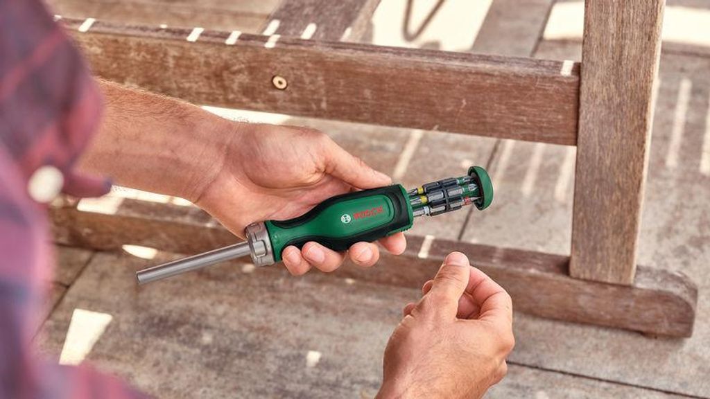 Handwerkzeuge Bit-Ratschenschraubendreher + 12 Bits