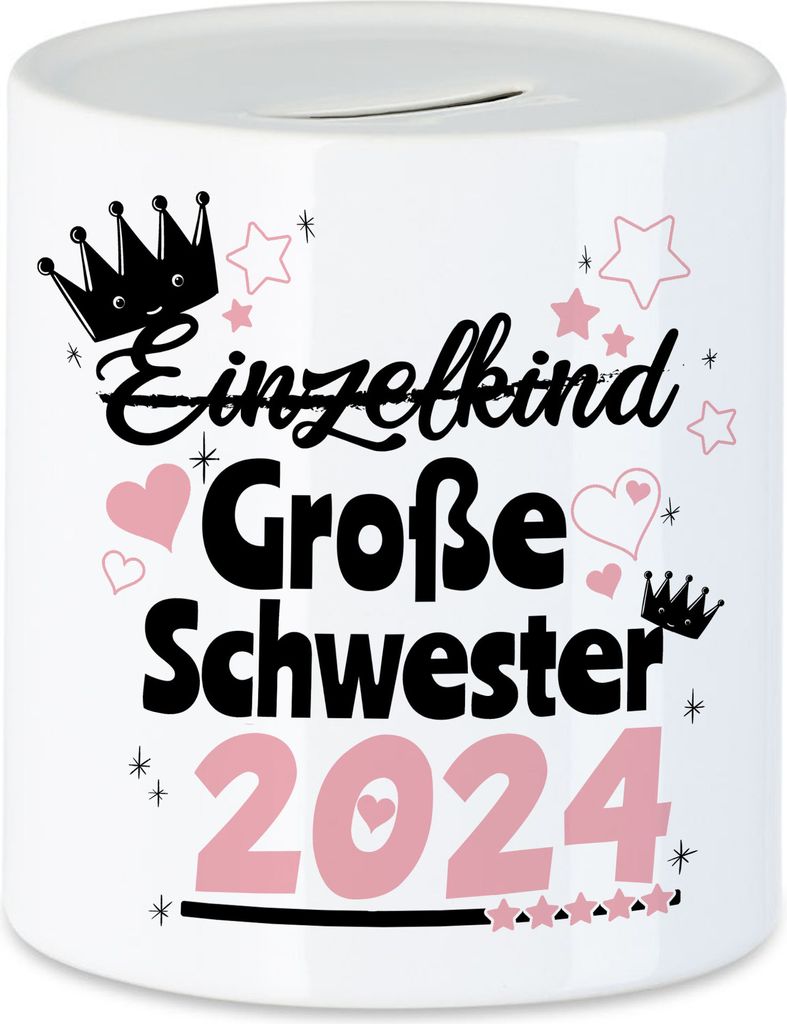 Einzelkind Wird Große Schwester 2024 Spardose Nachwuchs Schwangerschaft Geschenkidee Baby-News