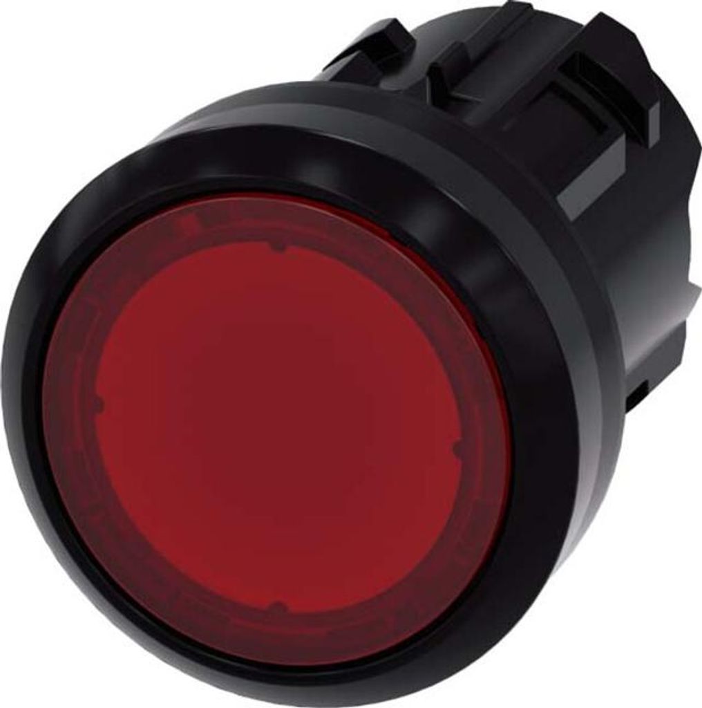 Siemens Indus.Sector Drucktaster 22mm, rund, rot 3SU1001-0AA20-0AA0