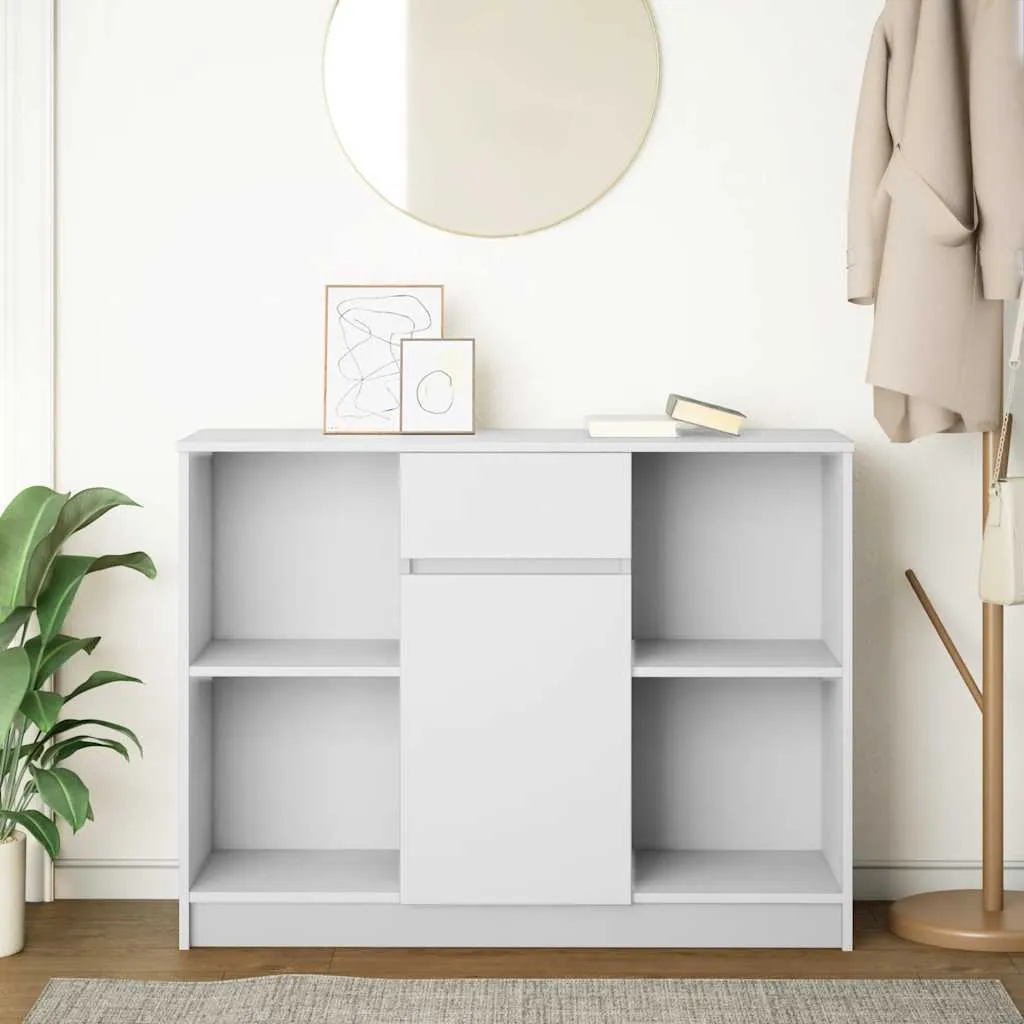 Credenza Cassettiera Mobile Contenitore Organizer Cucina Soggiorno Salotto 695 X 34 X 90 Cm Legno Ingegnerizzato Bianco 020030462 88882018