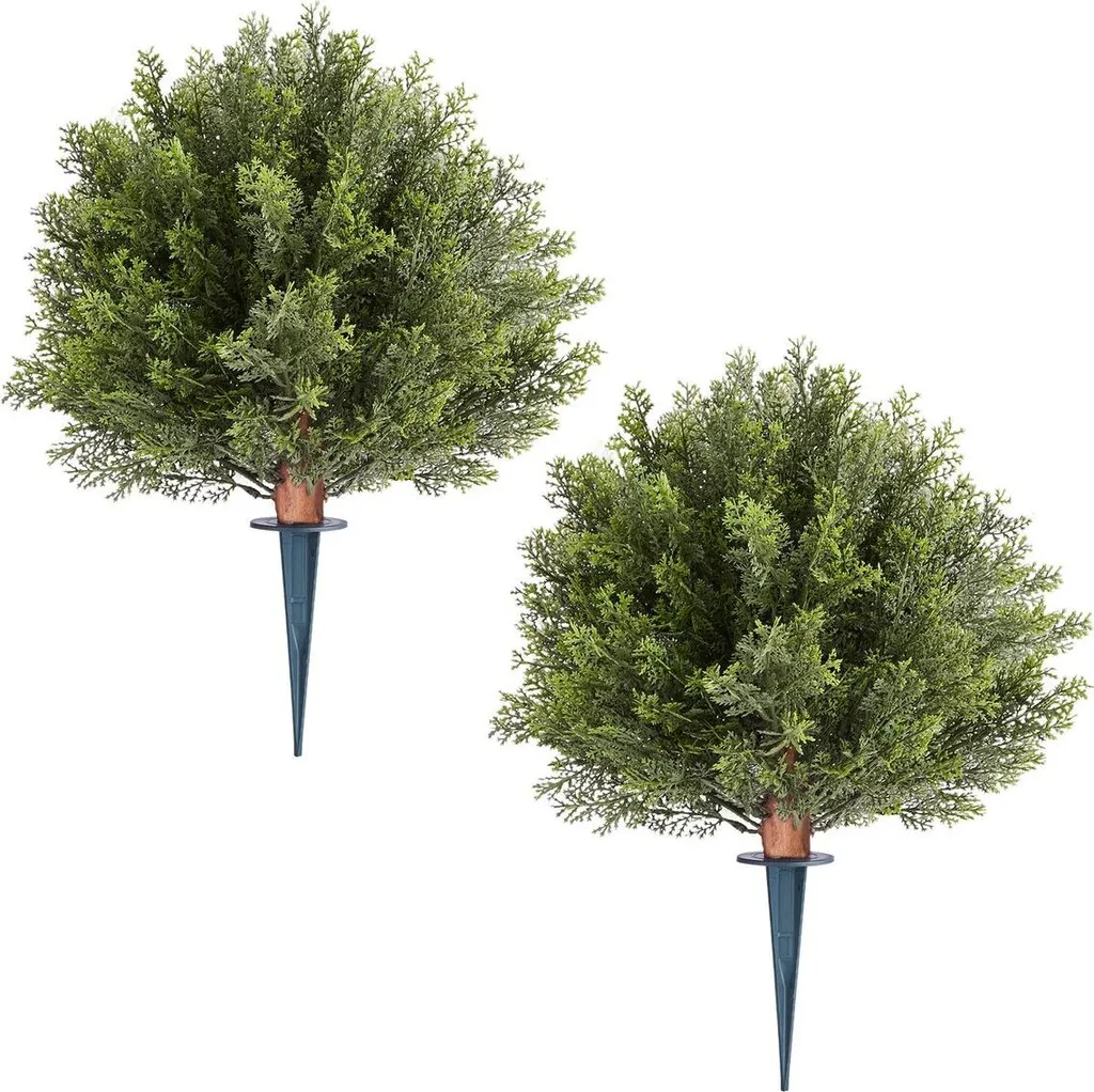 Arbuste artificiel topiaire en pot pour aménagement de terrasse