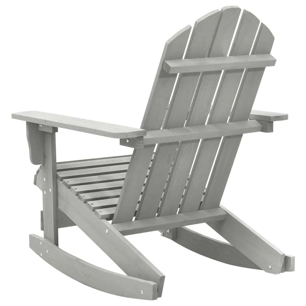 Chaise à bascule jardin bois gris : fini le mal de dos en extérieur - 3