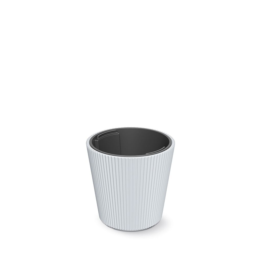 Prosperplast s.r.o. Pot de fleurs avec insert MILLY blanc Image du produit 