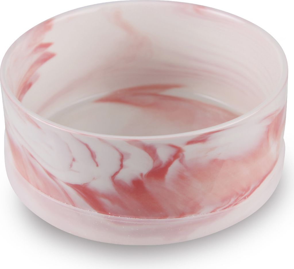 Hundenapf Keramik ( Pink / 400 ml ) Napf für Kleine und Grosse Hunde - Modern rutschfeste Unterseite - Spülmaschinengeeignet - Futternapf - Keram...