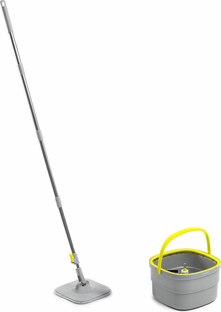 InnovaGoods Selbstreinigender Revolving Mop mit Eimer 2,5L, Revolving Mop mit 360o Drehung. Farbe Grau