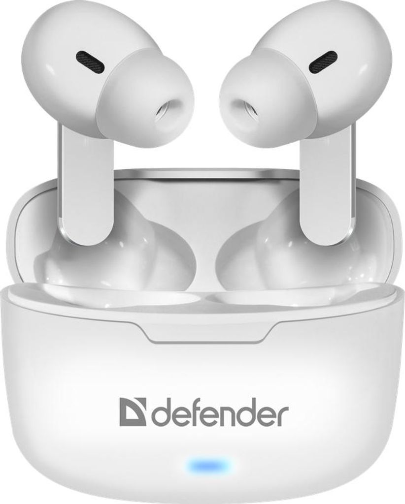 Defender Twins 903, Kopfhörer mit Mikrofon, Lautstärkeregler, weiß, In-Ear, BT 5.0, TWS, Etui mit Ladegerät bluetooth type